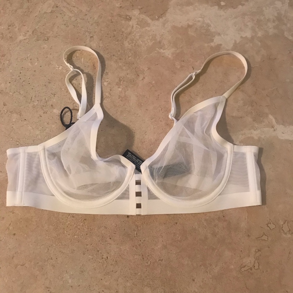 NWT livy white mesh bra